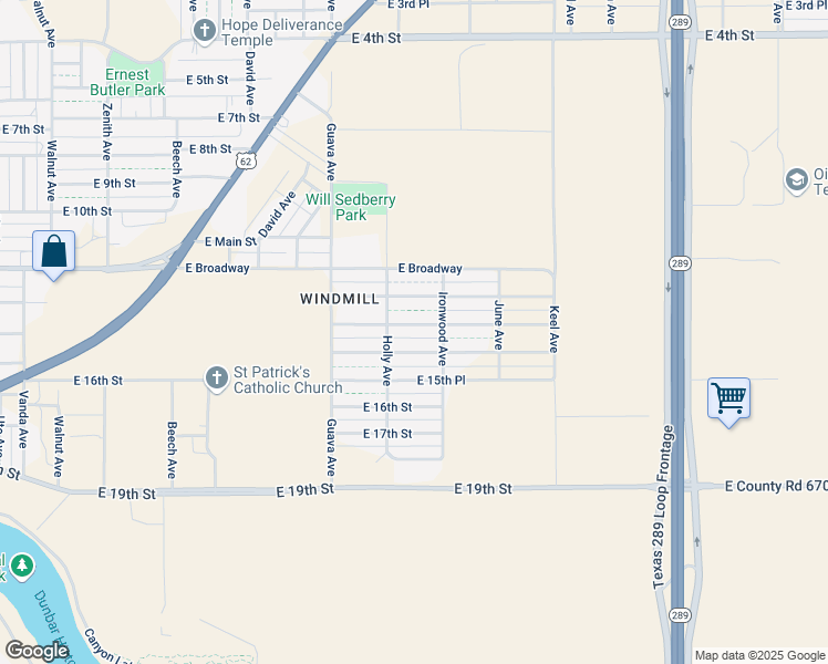 map of restaurants, bars, coffee shops, grocery stores, and more near 3413 East 14th Street in Lubbock