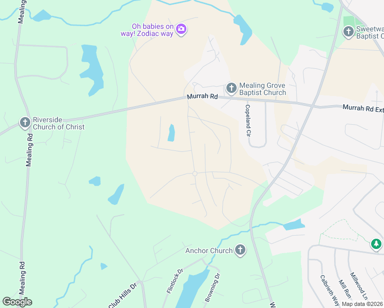 map of restaurants, bars, coffee shops, grocery stores, and more near 293 Murrah Road in North Augusta