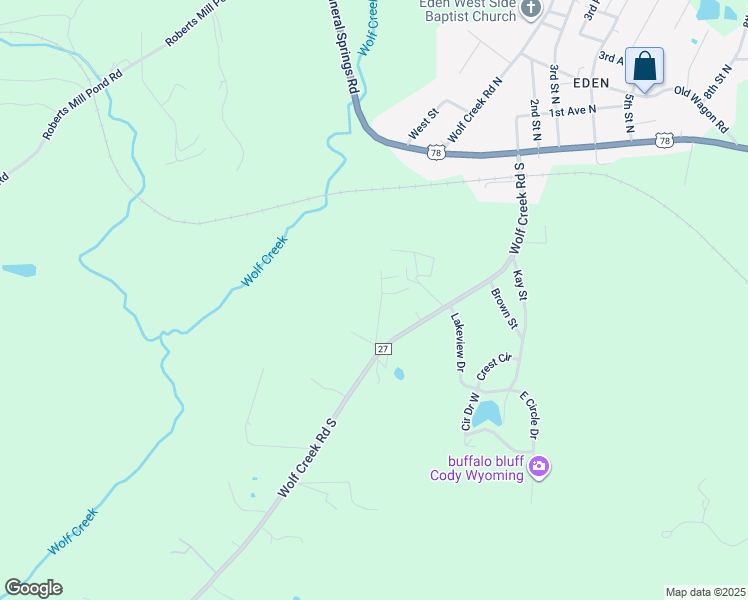 map of restaurants, bars, coffee shops, grocery stores, and more near 402 Wolf Creek Road South in Pell City