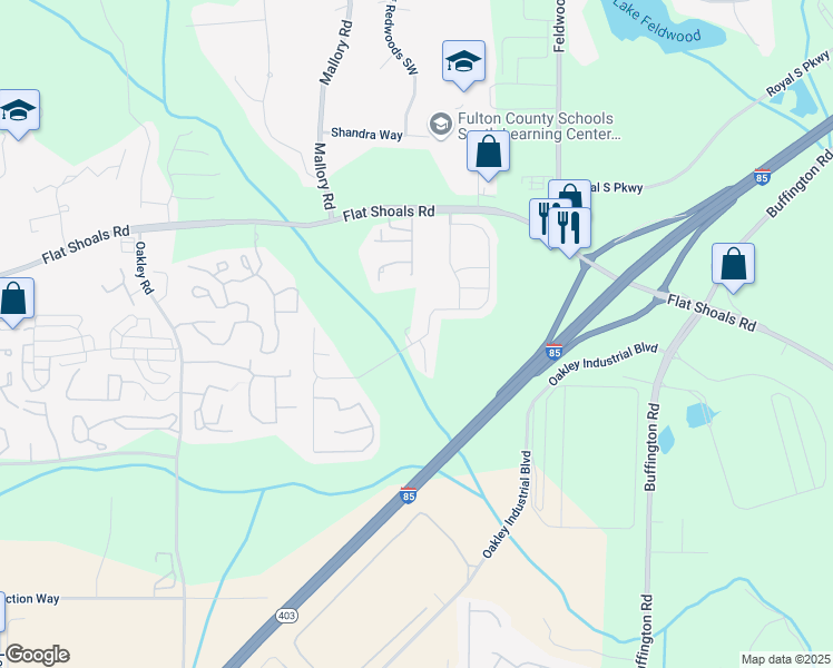 map of restaurants, bars, coffee shops, grocery stores, and more near 3827 Shenfield Drive in Union City