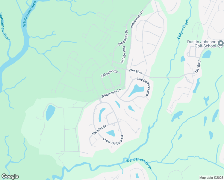 map of restaurants, bars, coffee shops, grocery stores, and more near 511 Chanted Drive in Murrells Inlet