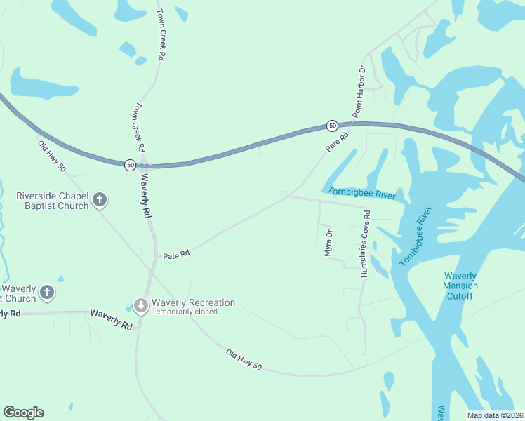 map of restaurants, bars, coffee shops, grocery stores, and more near Pate Road in West Point