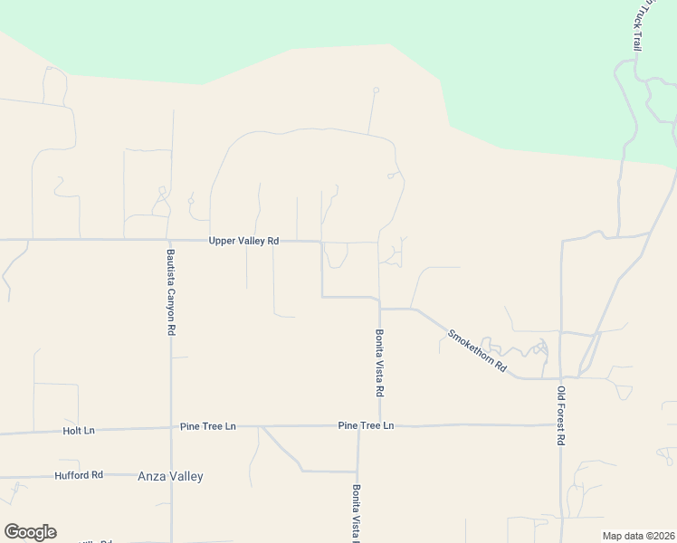 map of restaurants, bars, coffee shops, grocery stores, and more near 55480 Scrub Oak Road in Anza