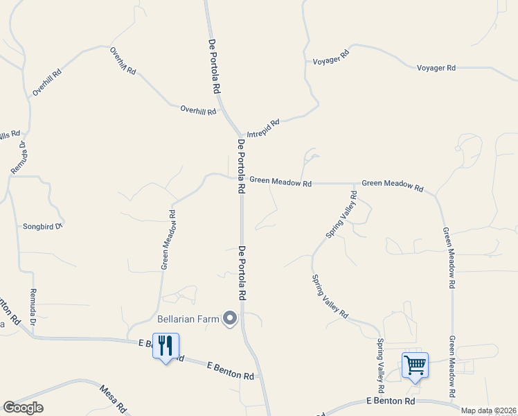 map of restaurants, bars, coffee shops, grocery stores, and more near 37395 Eden Garden Court in Temecula