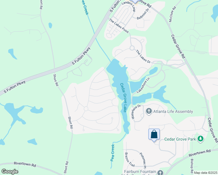 map of restaurants, bars, coffee shops, grocery stores, and more near 7867 Stillmist Drive in Fairburn