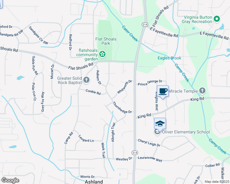 map of restaurants, bars, coffee shops, grocery stores, and more near 1879 Whitworth Drive in Riverdale
