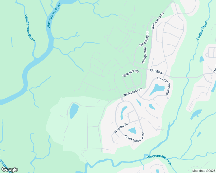 map of restaurants, bars, coffee shops, grocery stores, and more near 257 Splendor Circle in Murrells Inlet