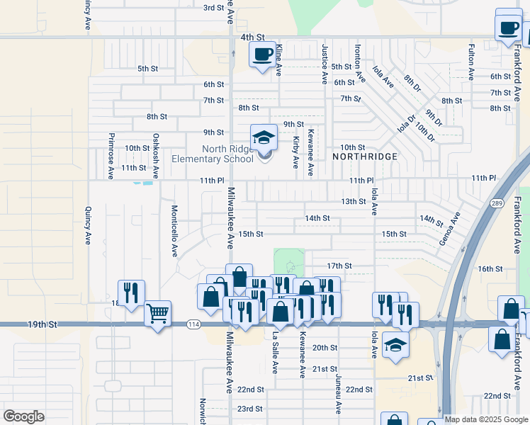map of restaurants, bars, coffee shops, grocery stores, and more near 6326 14th Street in Lubbock