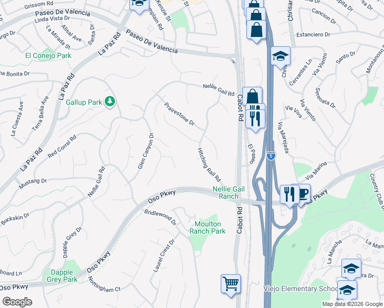 map of restaurants, bars, coffee shops, grocery stores, and more near 25911 Rich Springs Circle in Laguna Hills