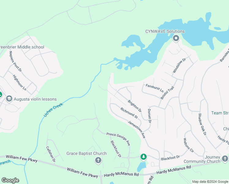 map of restaurants, bars, coffee shops, grocery stores, and more near 1149 Brighton Drive in Evans