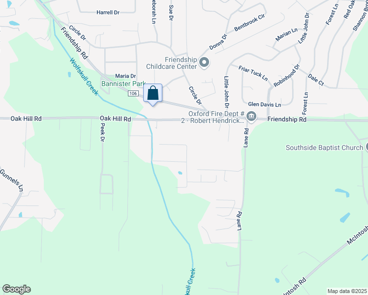map of restaurants, bars, coffee shops, grocery stores, and more near 150 Noah Lane in Oxford