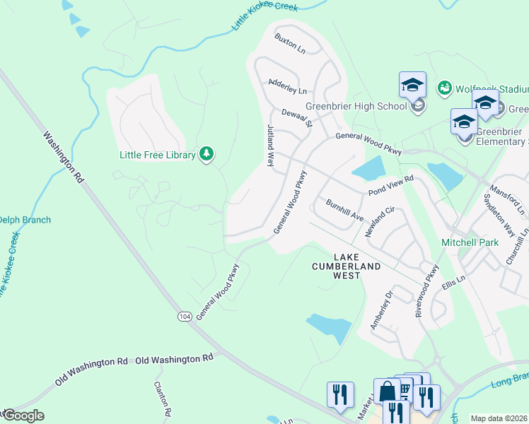 map of restaurants, bars, coffee shops, grocery stores, and more near 4139 Dewaal Street in Evans
