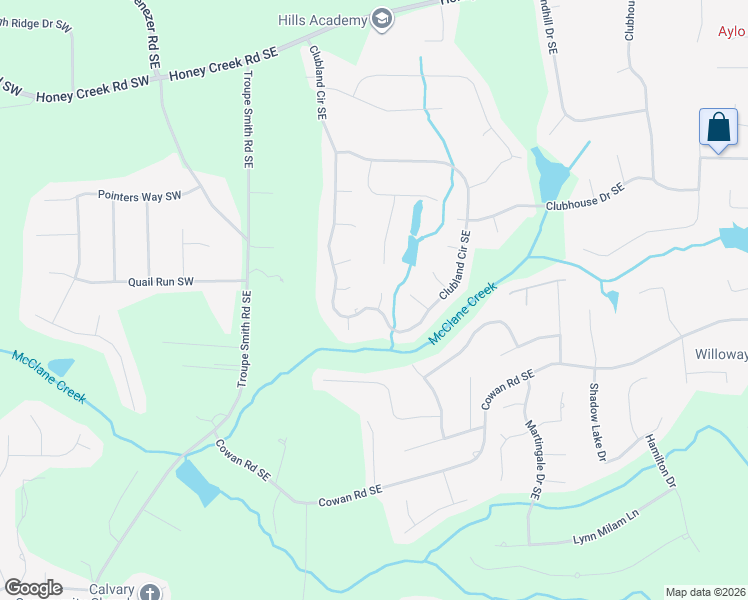 map of restaurants, bars, coffee shops, grocery stores, and more near 617 Heartwood Way Southeast in Conyers