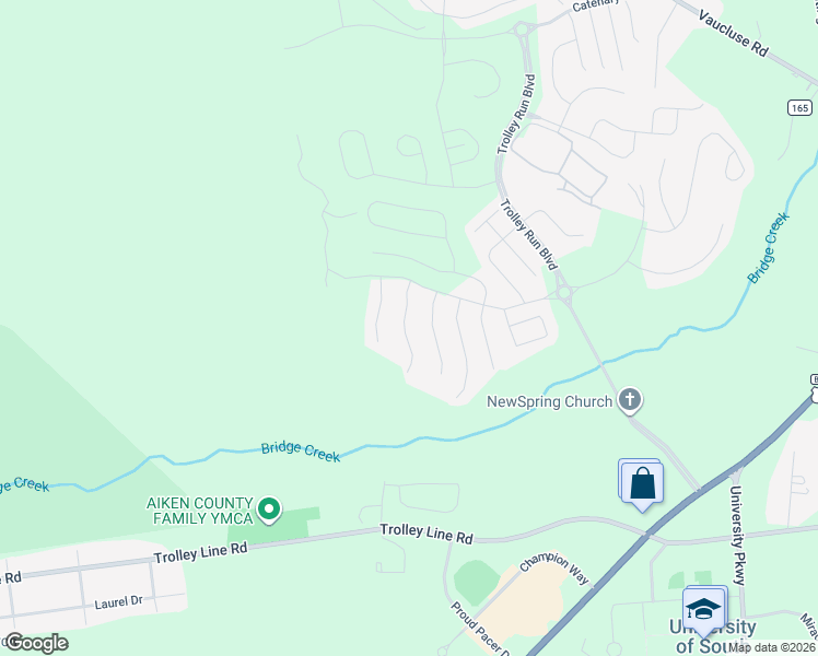 map of restaurants, bars, coffee shops, grocery stores, and more near 345 Anmore Court in Aiken