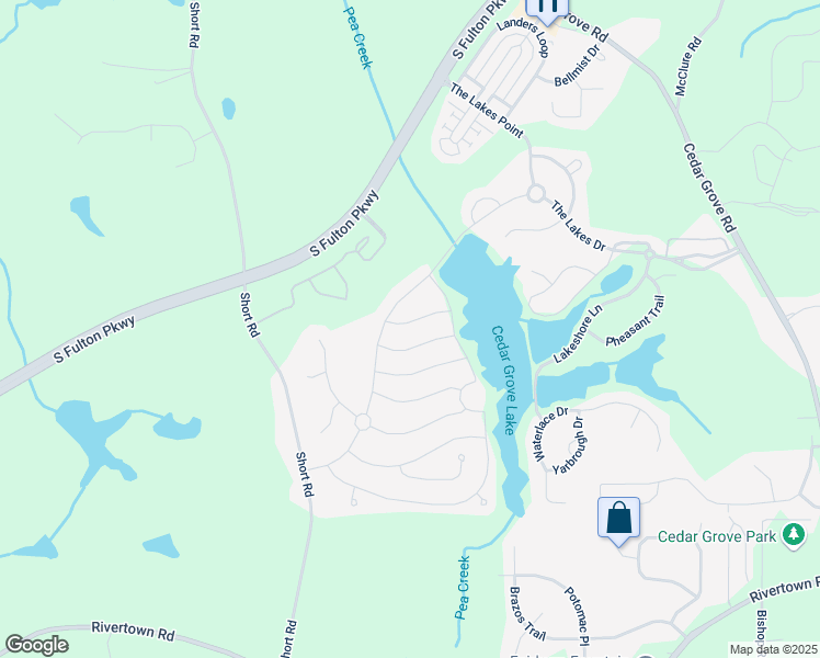 map of restaurants, bars, coffee shops, grocery stores, and more near 7994 Larksview Drive in Fairburn