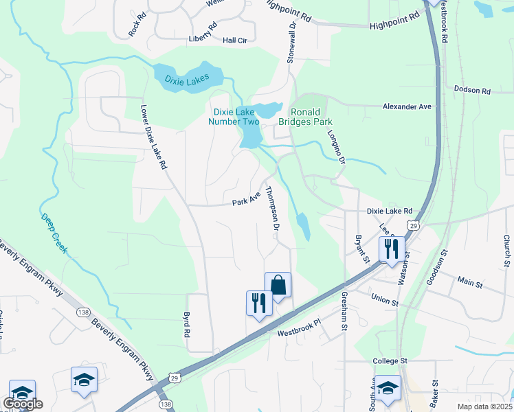 map of restaurants, bars, coffee shops, grocery stores, and more near 6311 Thompson Drive in Union City