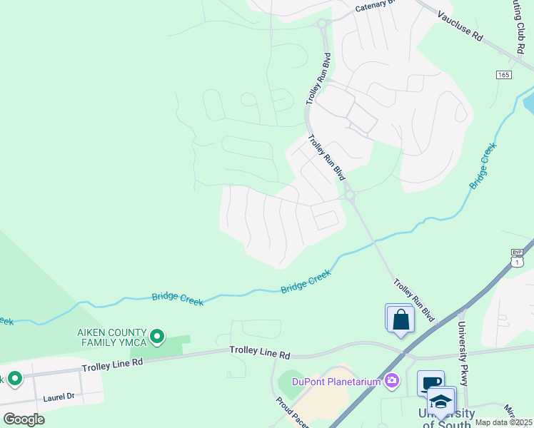 map of restaurants, bars, coffee shops, grocery stores, and more near 345 Anmore Court in Aiken