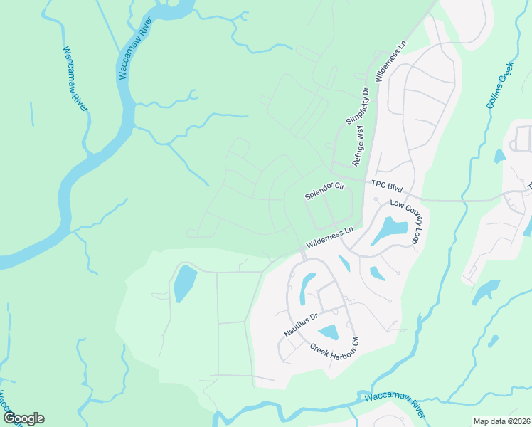 map of restaurants, bars, coffee shops, grocery stores, and more near 257 Splendor Circle in Murrells Inlet