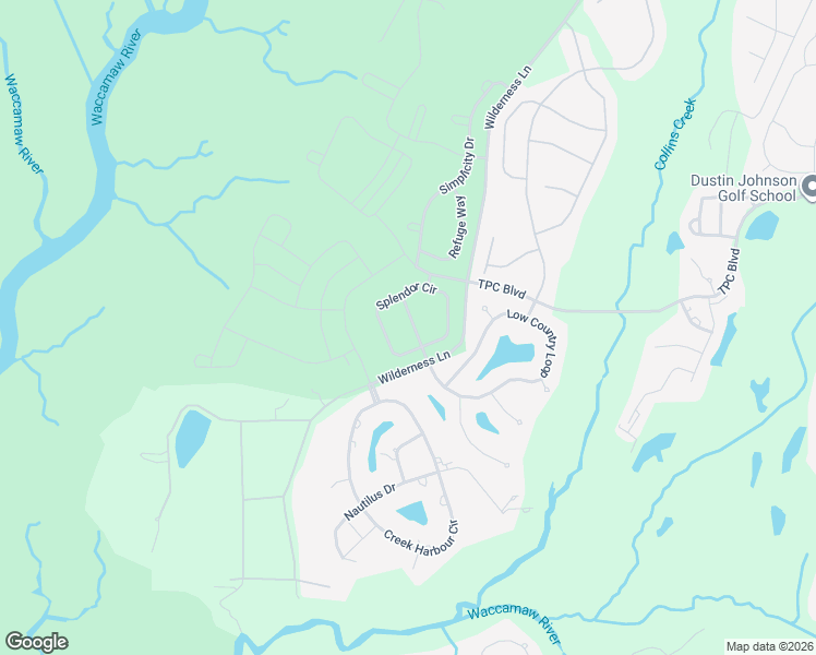 map of restaurants, bars, coffee shops, grocery stores, and more near 511 Chanted Drive in Murrells Inlet