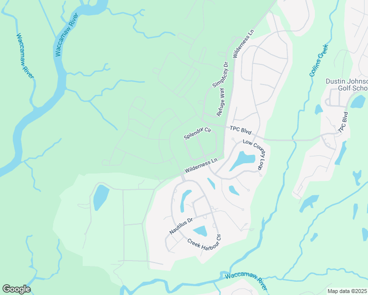 map of restaurants, bars, coffee shops, grocery stores, and more near 257 Splendor Circle in Murrells Inlet