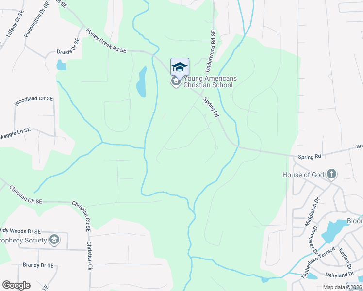 map of restaurants, bars, coffee shops, grocery stores, and more near 65 Allspice Drive in Covington