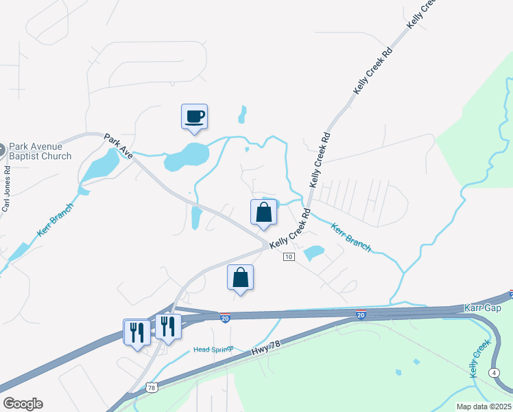 map of restaurants, bars, coffee shops, grocery stores, and more near 2919 Lakeside Drive in Moody