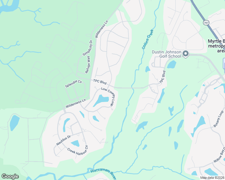 map of restaurants, bars, coffee shops, grocery stores, and more near 196 Bellwood Circle in Murrells Inlet
