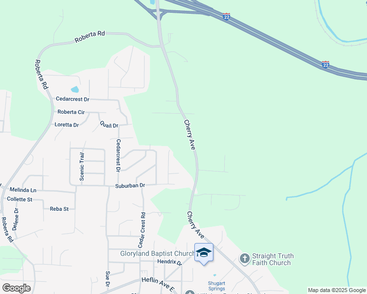 map of restaurants, bars, coffee shops, grocery stores, and more near 1954 Cherry Avenue in Birmingham