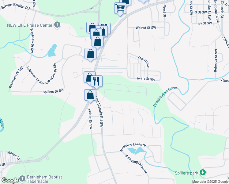 map of restaurants, bars, coffee shops, grocery stores, and more near 7542 Saffron Avenue in Covington