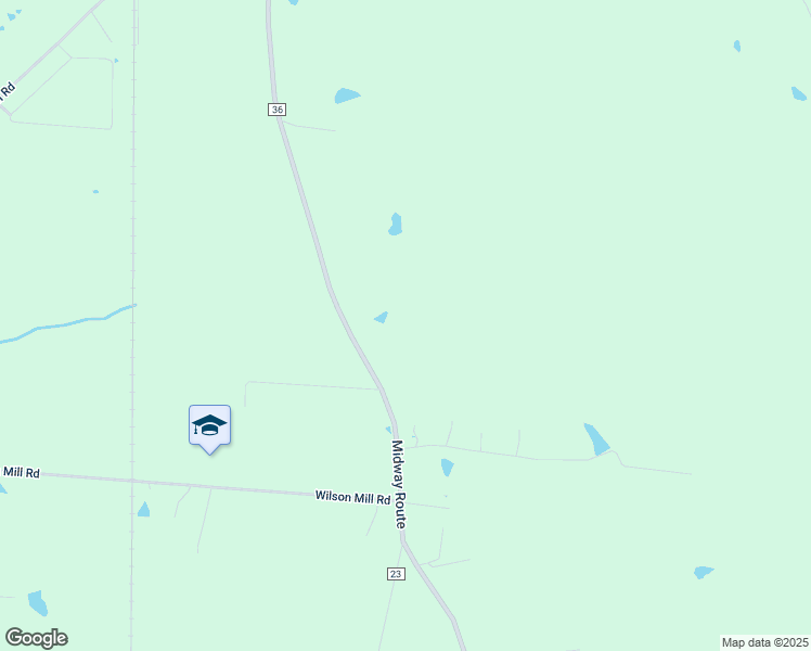 map of restaurants, bars, coffee shops, grocery stores, and more near 586 Midway Route in Monticello