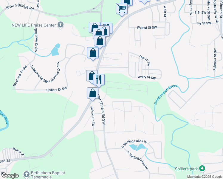 map of restaurants, bars, coffee shops, grocery stores, and more near 7520 Saffron Avenue in Covington