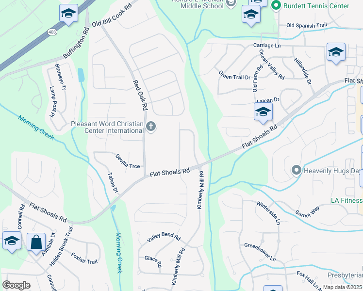 map of restaurants, bars, coffee shops, grocery stores, and more near 6245 Beaver Creek Trail in College Park