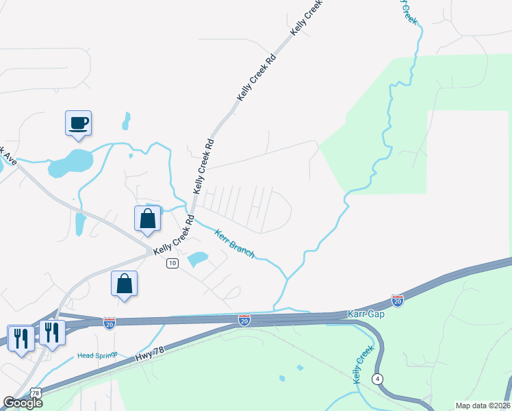 map of restaurants, bars, coffee shops, grocery stores, and more near 5028 Kelly Creek Street in Moody