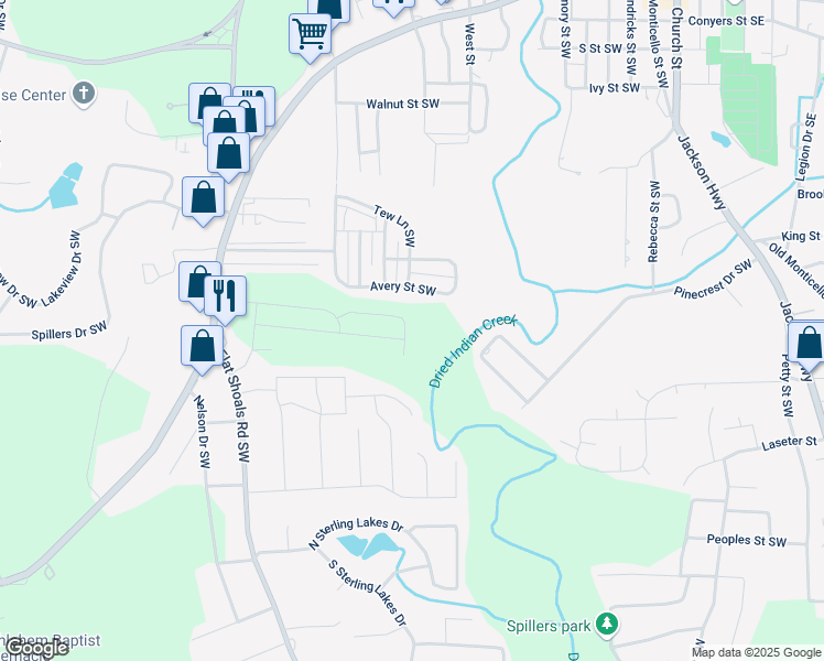 map of restaurants, bars, coffee shops, grocery stores, and more near 7797 Sudbury Circle in Covington