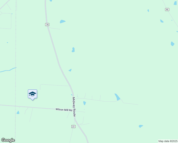 map of restaurants, bars, coffee shops, grocery stores, and more near 586 Midway Route in Monticello