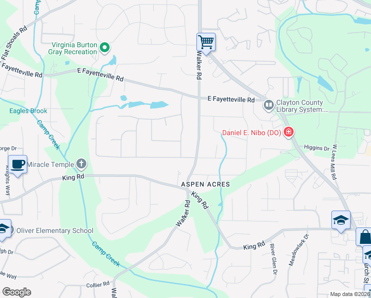 map of restaurants, bars, coffee shops, grocery stores, and more near 6264 Bigelow Dr in Riverdale