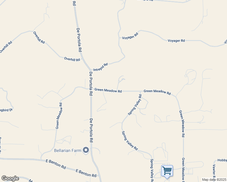 map of restaurants, bars, coffee shops, grocery stores, and more near Green Meadow Road in Temecula