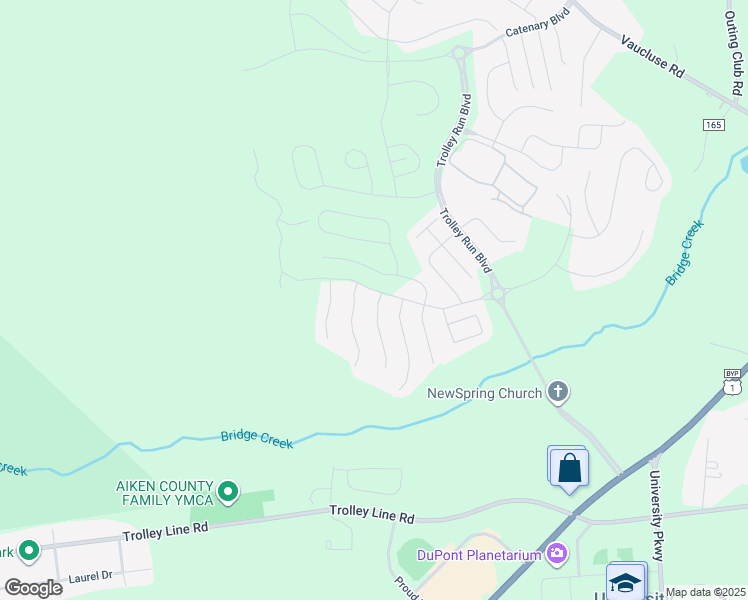 map of restaurants, bars, coffee shops, grocery stores, and more near 312 Anmore Court in Aiken