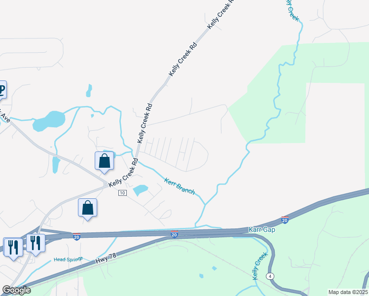 map of restaurants, bars, coffee shops, grocery stores, and more near 5024 Kelly Creek Street in Moody