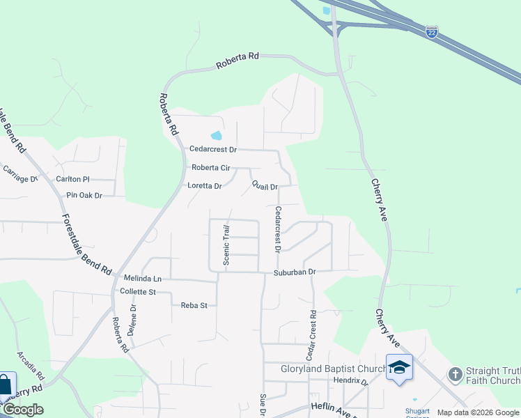 map of restaurants, bars, coffee shops, grocery stores, and more near 701 Cedar Cone Circle in Birmingham
