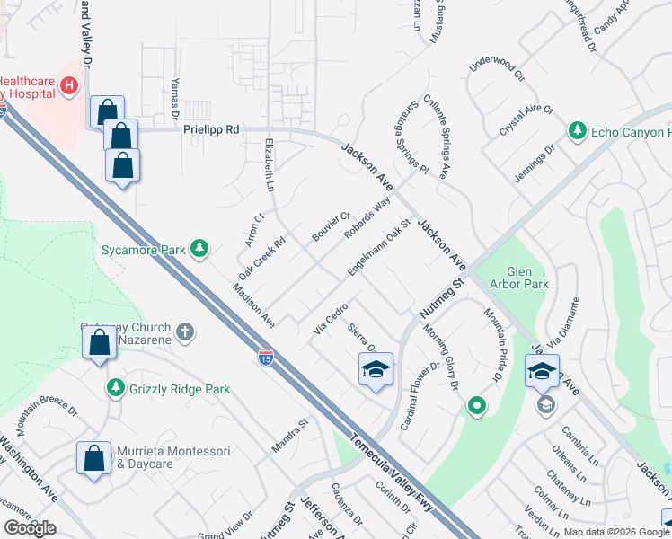 map of restaurants, bars, coffee shops, grocery stores, and more near in Murrieta