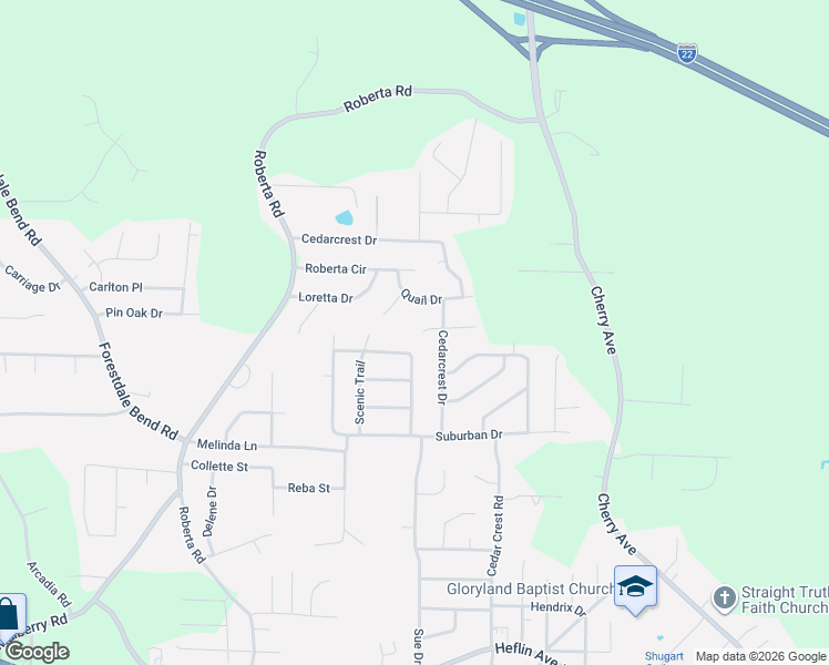 map of restaurants, bars, coffee shops, grocery stores, and more near 701 Cedar Cone Circle in Birmingham