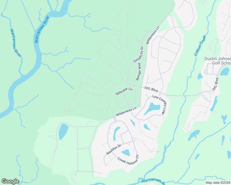 map of restaurants, bars, coffee shops, grocery stores, and more near 285 Splendor Circle in Murrells Inlet