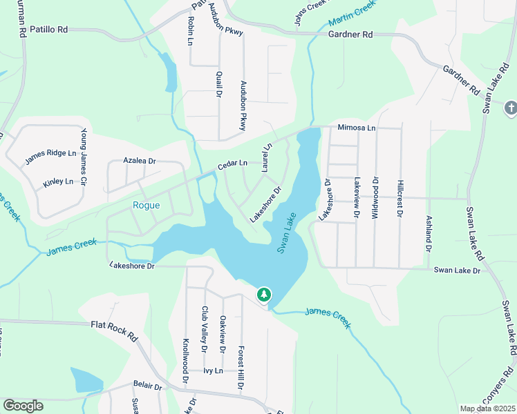 map of restaurants, bars, coffee shops, grocery stores, and more near 339 Lakeshore Drive in Stockbridge