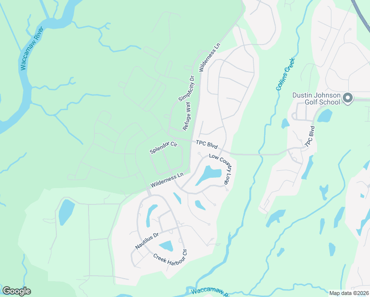 map of restaurants, bars, coffee shops, grocery stores, and more near 125 Splendor Circle in Murrells Inlet