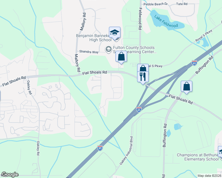 map of restaurants, bars, coffee shops, grocery stores, and more near 6252 Shenfield Lane in Union City