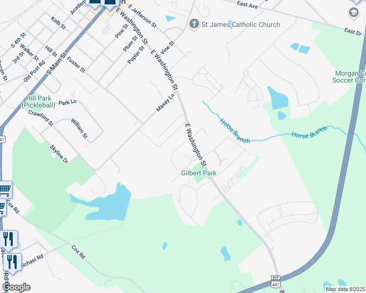 map of restaurants, bars, coffee shops, grocery stores, and more near 855 Meadow Ridge Drive in Madison