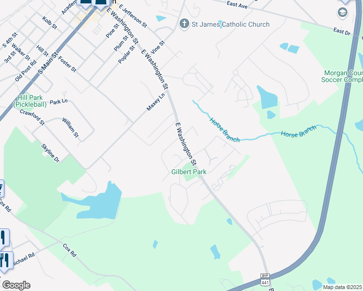 map of restaurants, bars, coffee shops, grocery stores, and more near 855 Meadow Ridge Drive in Madison
