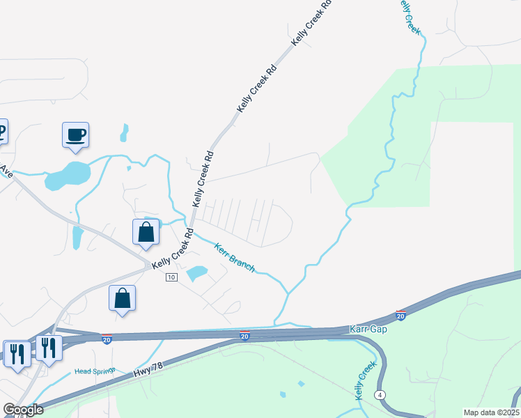 map of restaurants, bars, coffee shops, grocery stores, and more near 5028 Kelly Creek Street in Moody