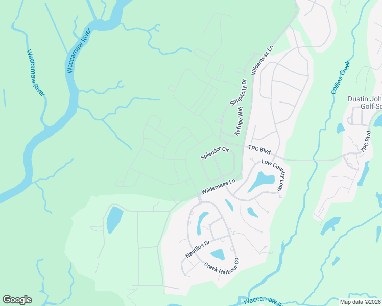 map of restaurants, bars, coffee shops, grocery stores, and more near 285 Splendor Circle in Murrells Inlet
